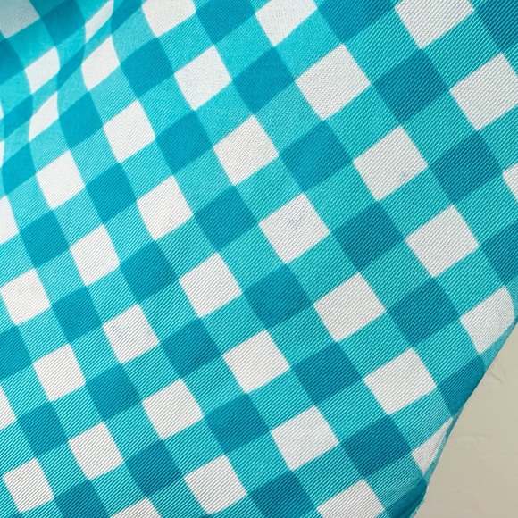 Kate Spade Gingham Fey Top in Firoza Spring 12 - Picture 6 of 7